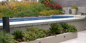 POOLS BUILT ON SLOPING GROUND