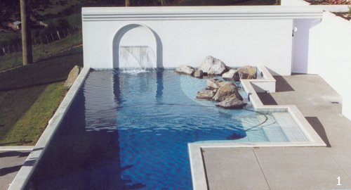 Aqualux lined concrete pool
